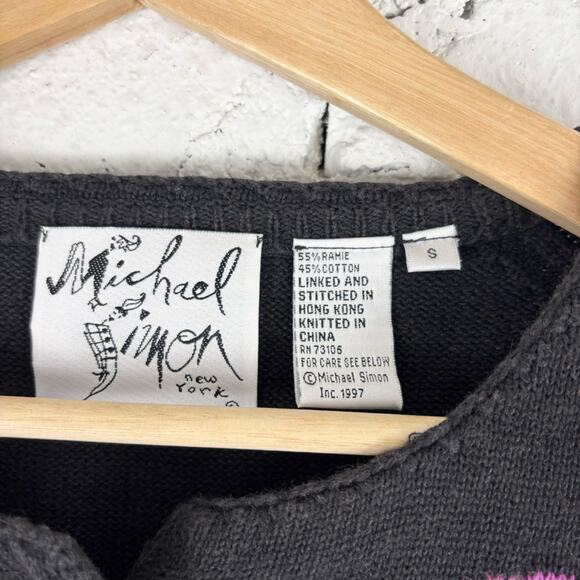 Vintage Michael Simon Teacup Sweater Cardigan - Picture 2 of 3